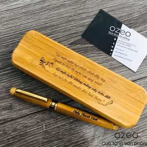 Bộ Quà Tặng Bút Tre Kèm Hộp Đựng Bút – Bamboo Pen Gift