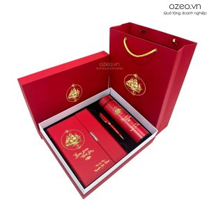 Bộ Giftset sổ tay, bút ký và bình giữ nhiệt