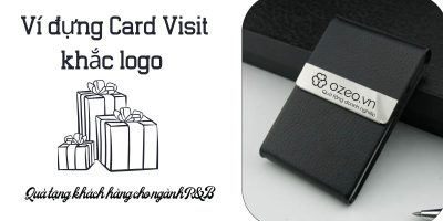 Ví đựng card visit khắc logo – Quà tặng khách hàng cho ngành R&B.