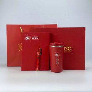 Set Quà Tặng Doanh Nghiệp Sổ Da + Bút Ký + Ly Giữ Nhiệt In Logo Theo Yêu Cầu GS23