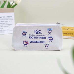 Túi Bút Vải Canvas In Logo Giá Rẻ Thân Thiện Môi Trường TB01