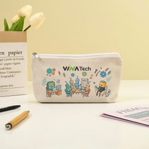 Túi Bút Vải Canvas In Logo Giá Rẻ Thân Thiện Môi Trường TB01