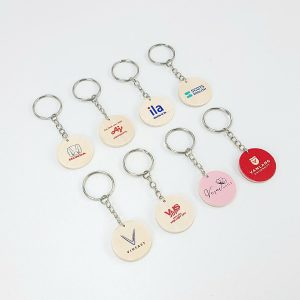 Móc Khóa Gỗ Tròn MG05 In Logo Thương Hiệu