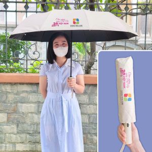Ô Dù Gấp 3 Tự Động 2 Chiều In Logo – Tặng Nhân Viên & Đối Tác