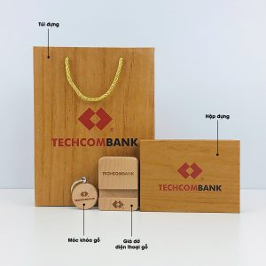 Set Quà Tặng Gỗ Khắc Logo Tri Ân Đối Tác Ngân Hàng