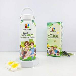 Set Bình Giữ Nhiệt In Logo 20/11 – Quà Tặng Tri Ân Thầy Cô