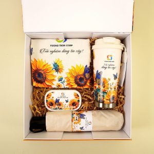 Giftset Hoa Hướng Dương In Logo Cho Doanh Nghiệp-GS204